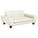 Vidaxl hondenmand 70x45x33 cm fluweel crèmekleurig