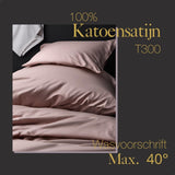 Ten cate katoen satijnen eenpersoons dekbedovertrek 140x200 220 cm blush roze