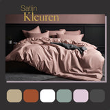 Ten cate katoen satijnen lits-jumeaux dekbedovertrek 240x200 220 cm roze