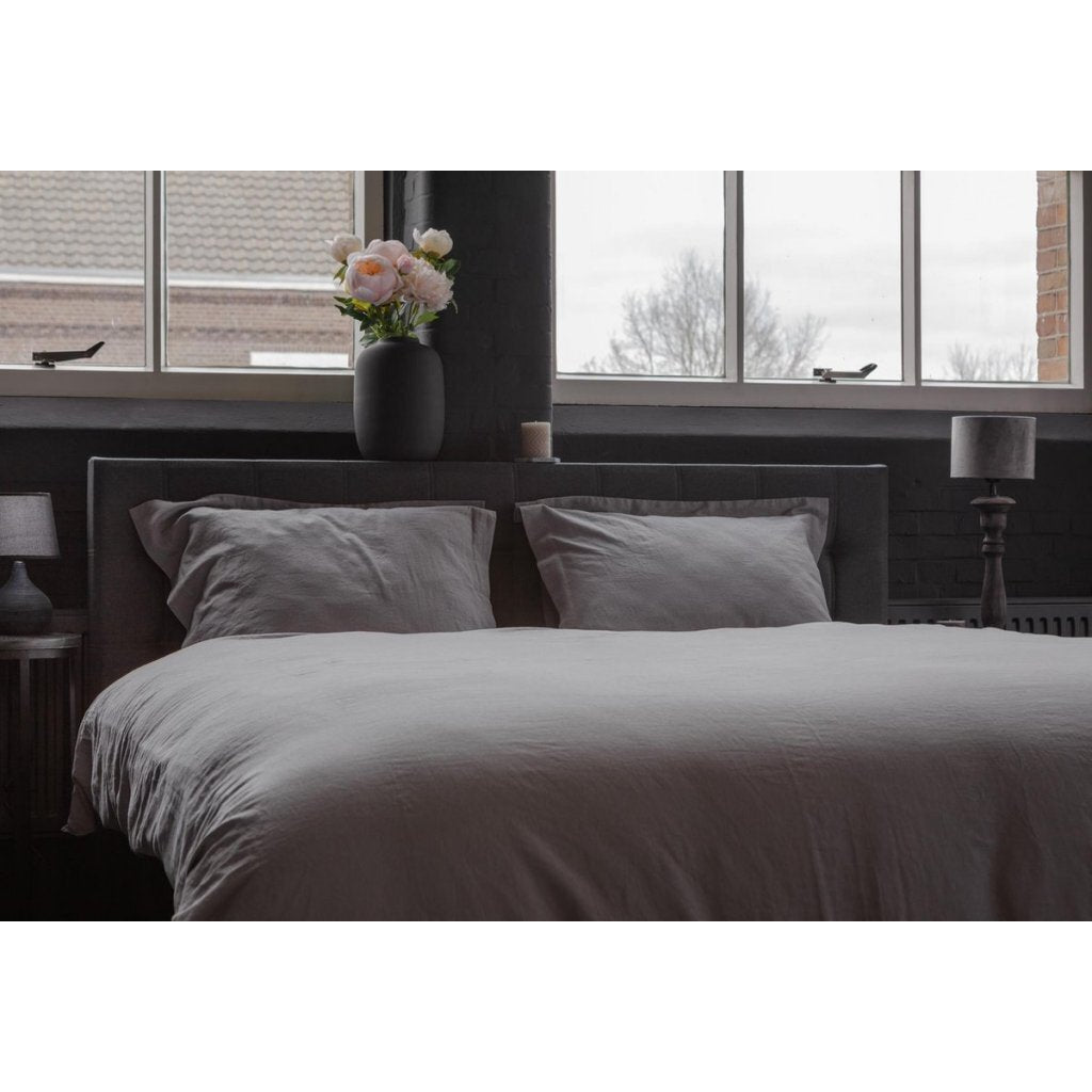 Ten cate premium linnen eenpersoons dekbedovertrek 140x200 220 cm cloudy grey