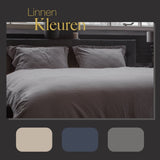 Ten cate premium linnen eenpersoons dekbedovertrek 140x200 220 cm cloudy grey
