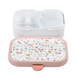 Mepal campus lunchbox little dutch flowers and butterflies roze wit