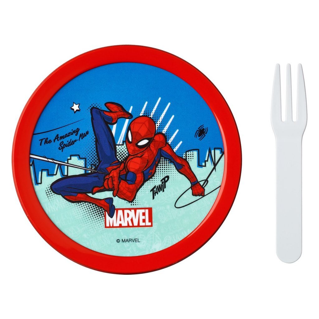 Mepal campus fruitbox spiderman 300 ml rood blauw
