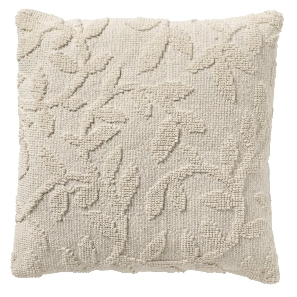 Dutch decor hoja sierkussen 45 x 45 cm snow white