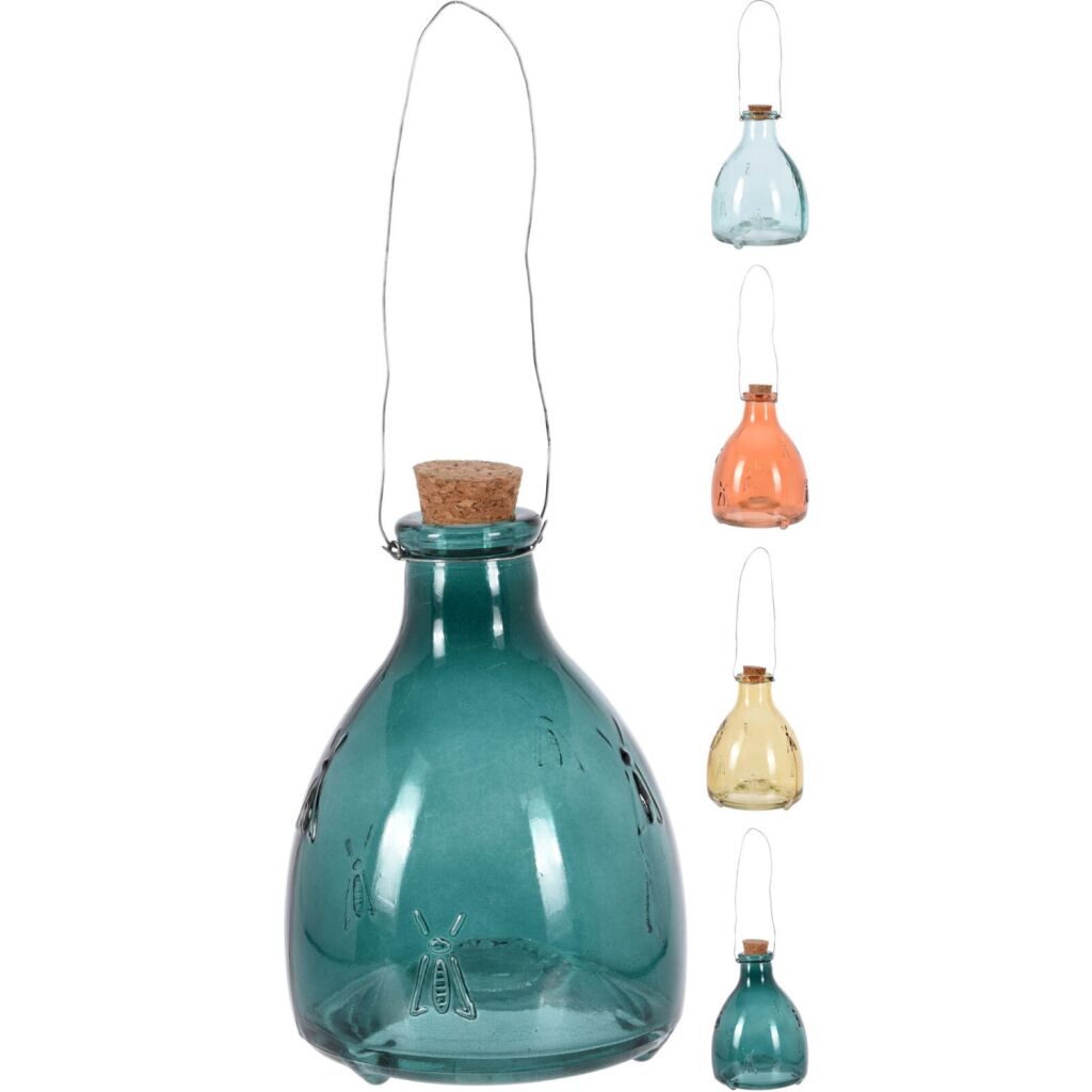 Pro garden wespenvanger glas 13x9cm 4 assorti