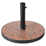 Progarden parasolvoet met terra-design mosaic zwart en oranje