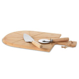 Excellent houseware 3-delige pizzasnijset 43x30 cm bamboe