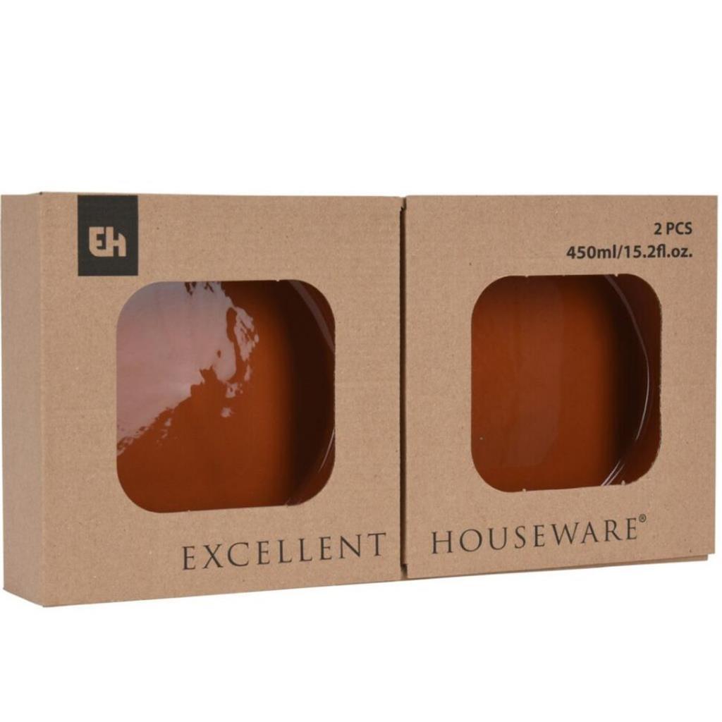 Excellent houseware terracotta tapasschalen 2 stuks