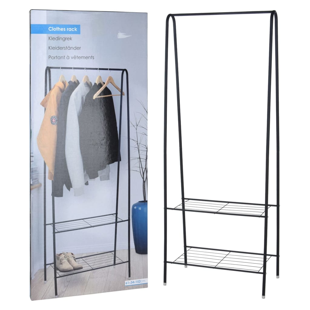Storage solutions kledingrek met 2 lagen 61x34x152 cm
