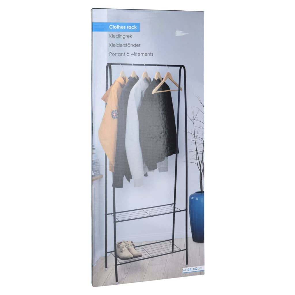 Storage solutions kledingrek met 2 lagen 61x34x152 cm