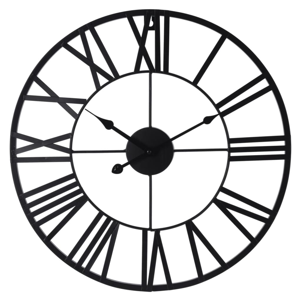 H s collection wandklok romeinse cijfers zwart