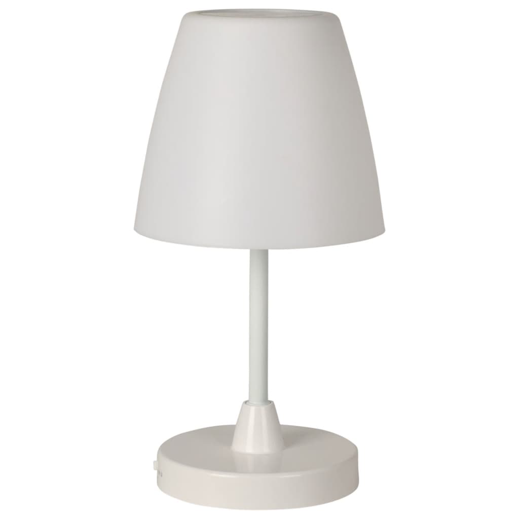 H s collection tafellamp led oplaadbaar 13x30 cm wit