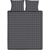 Ten cate katoenen eenpersoons dekbedovertrek 140x200 220 cm graphic antraciet