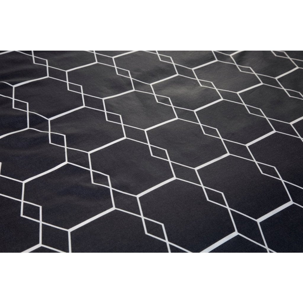Ten cate katoenen eenpersoons dekbedovertrek 140x200 220 cm graphic antraciet