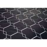 Ten cate katoenen eenpersoons dekbedovertrek 140x200 220 cm graphic antraciet