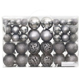 Vidaxl kerstballen 100 st 3 4 6 cm grijs