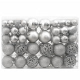 Vidaxl 111-delige kerstballenset polystyreen zilverkleurig