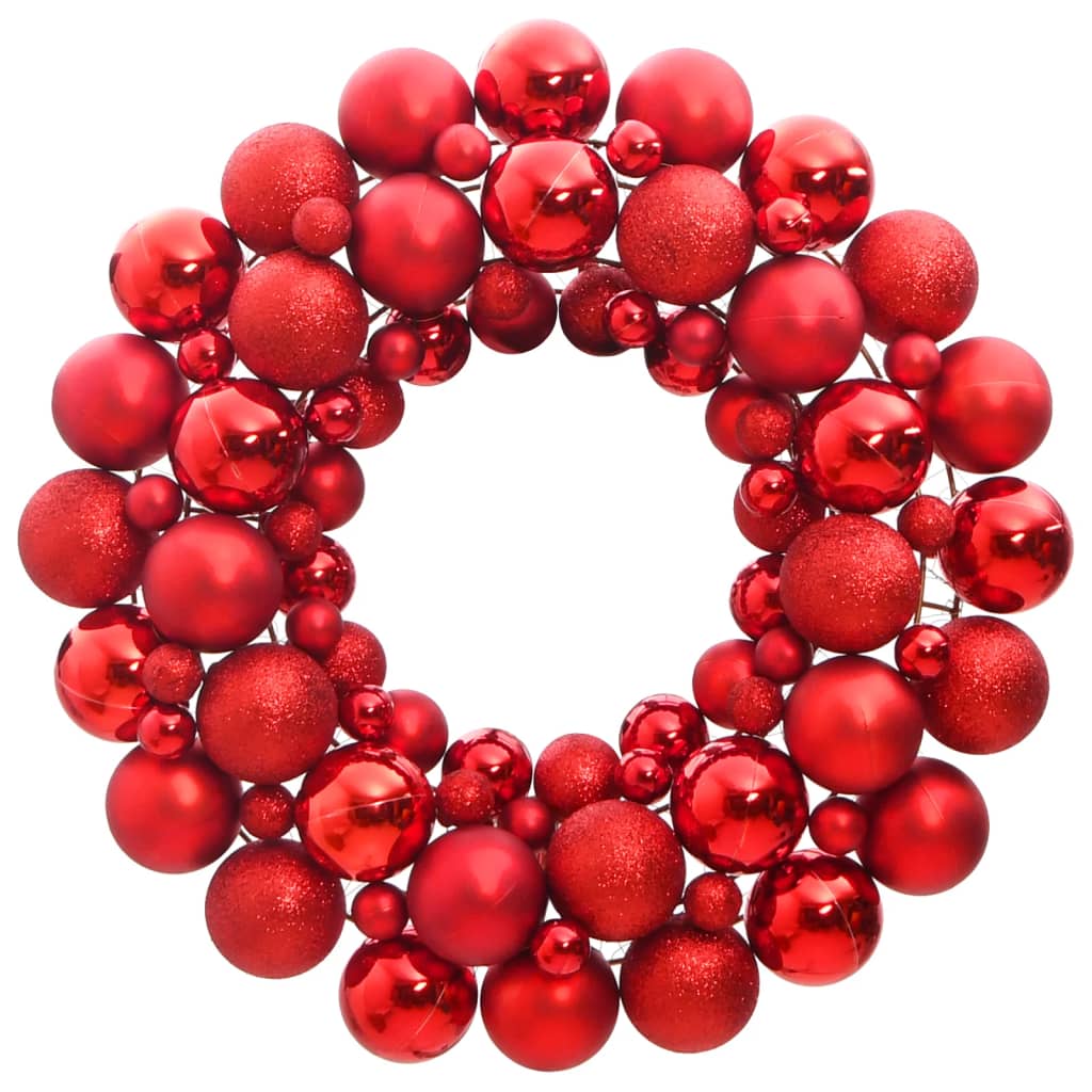 Vidaxl kerstkrans 45 cm polystyreen rood