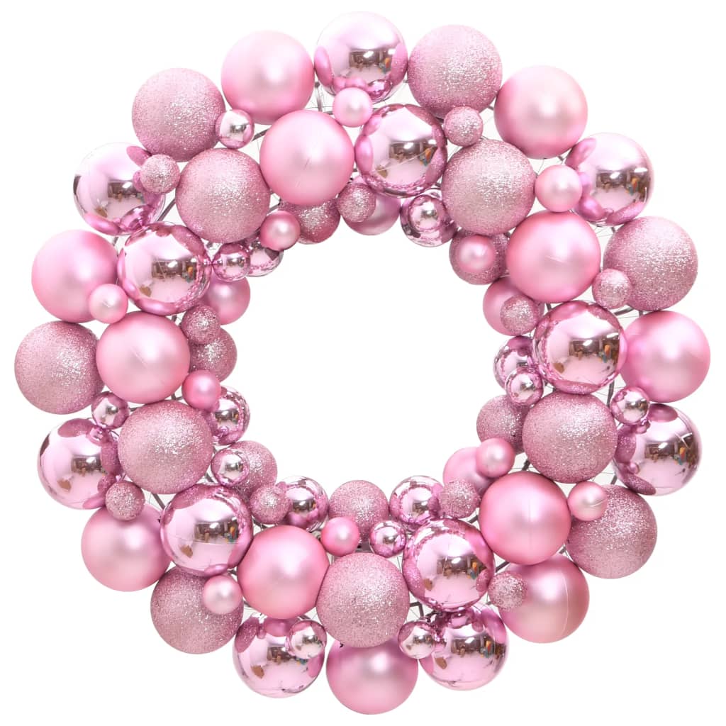 VidaXL Kerstkrans 45 cm piepschuim roze