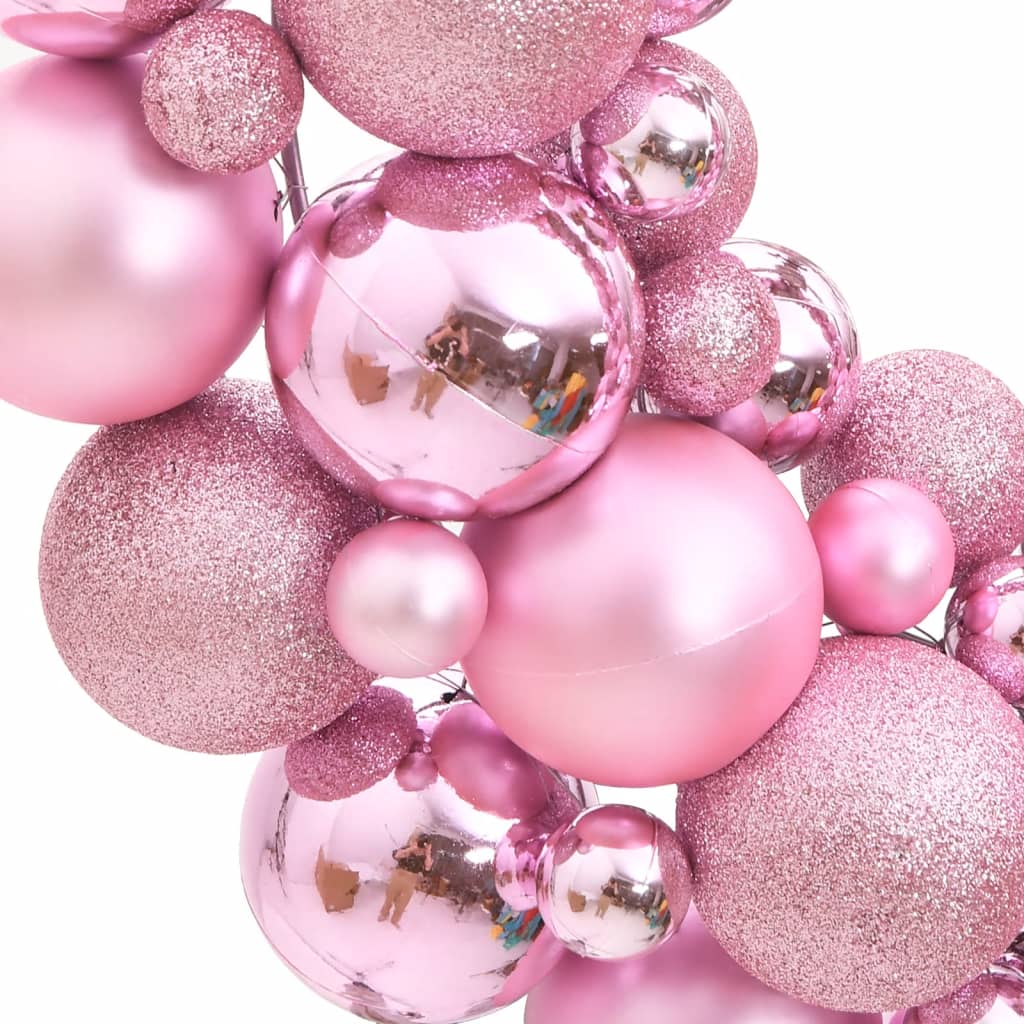 VidaXL Kerstkrans 45 cm piepschuim roze