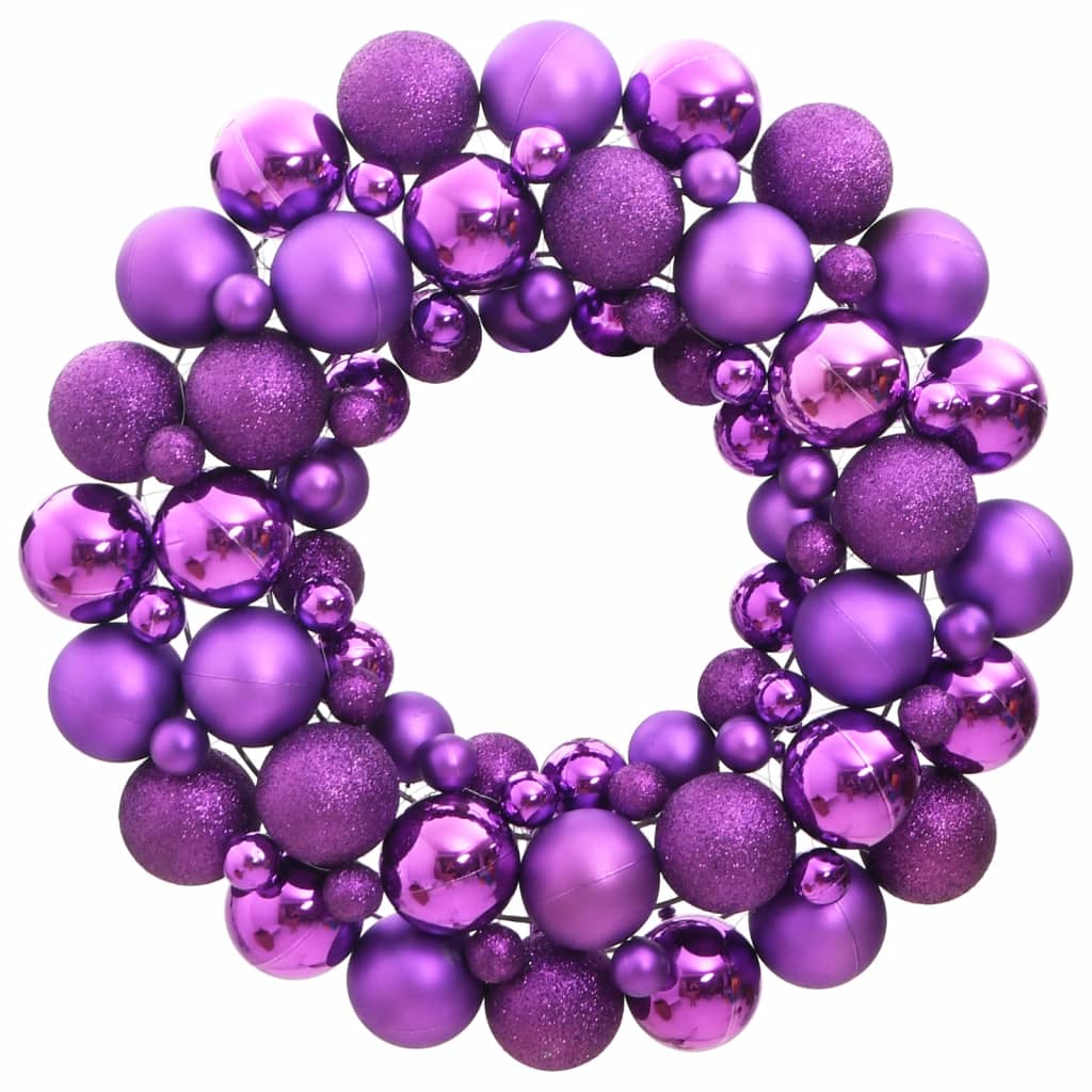 VidaXL Kerstkrans 45 cm piepschuim paars