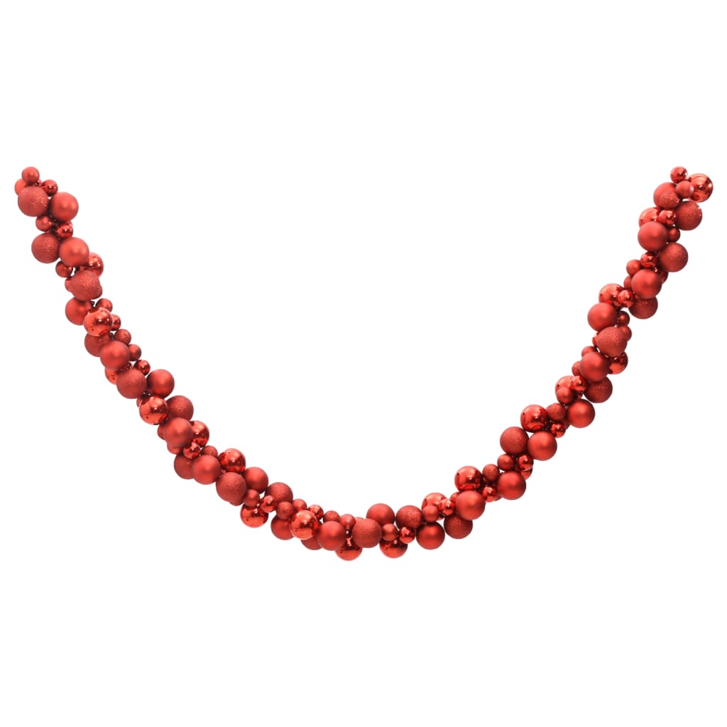 VidaXL Kerstslingerballen 175 cm polystyreen rood