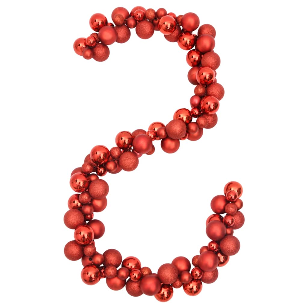 VidaXL Kerstslingerballen 175 cm polystyreen rood