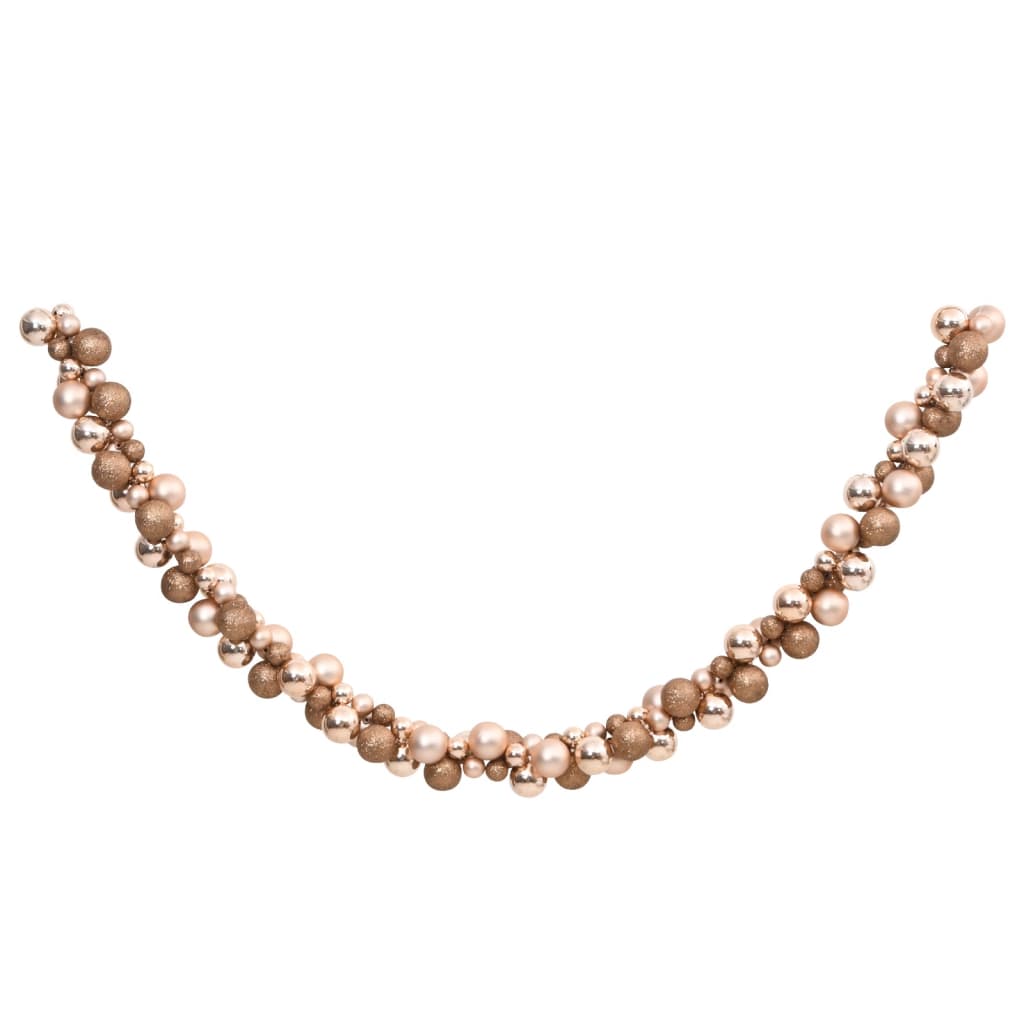 VidaXL Kerstslingerballen 175 cm piepschuim roségoudkleurig