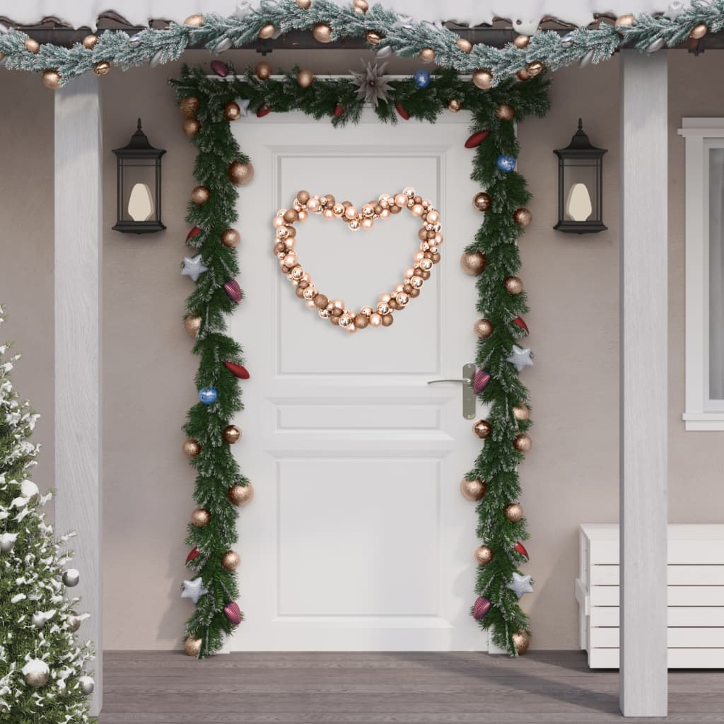VidaXL Kerstslingerballen 175 cm piepschuim roségoudkleurig