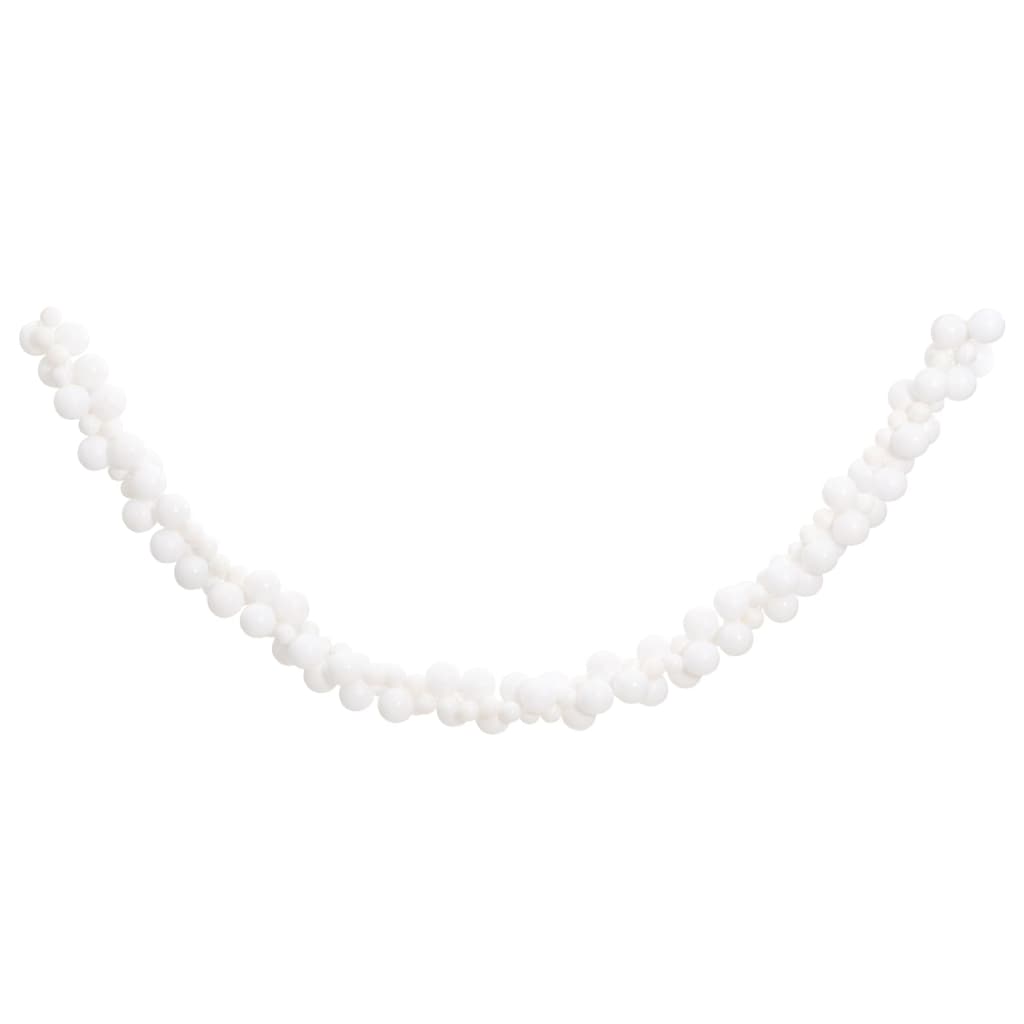 VidaXL Kerstslingerballen 175 cm piepschuim wit