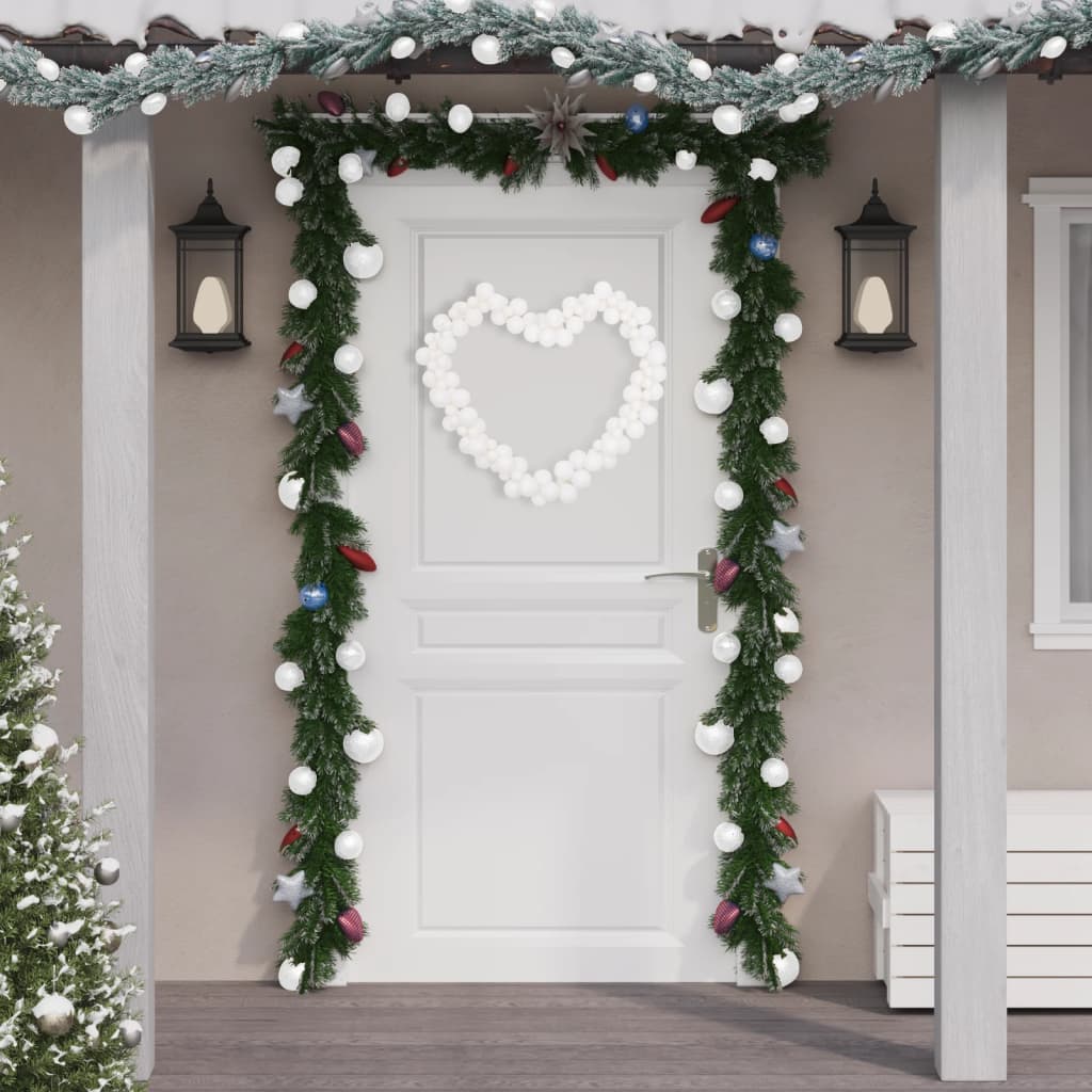 VidaXL Kerstslingerballen 175 cm piepschuim wit