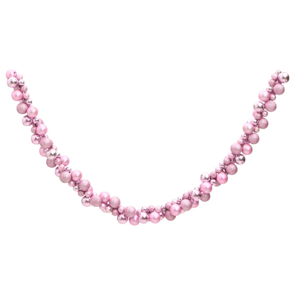 VidaXL Kerstslingerballen 175 cm piepschuim roze