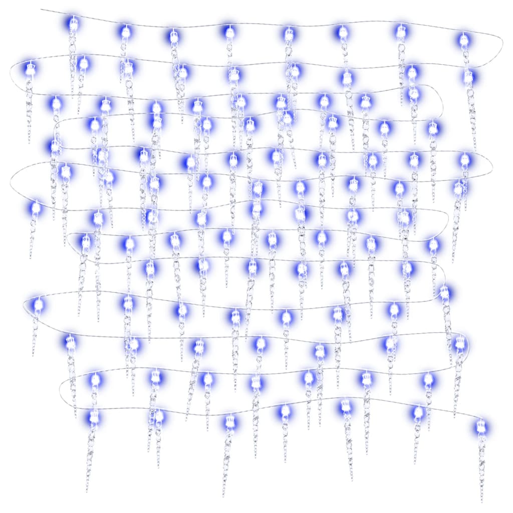 Vidaxl kerstverlichting ijspegels 200 blauwe led's 20 m acryl pvc