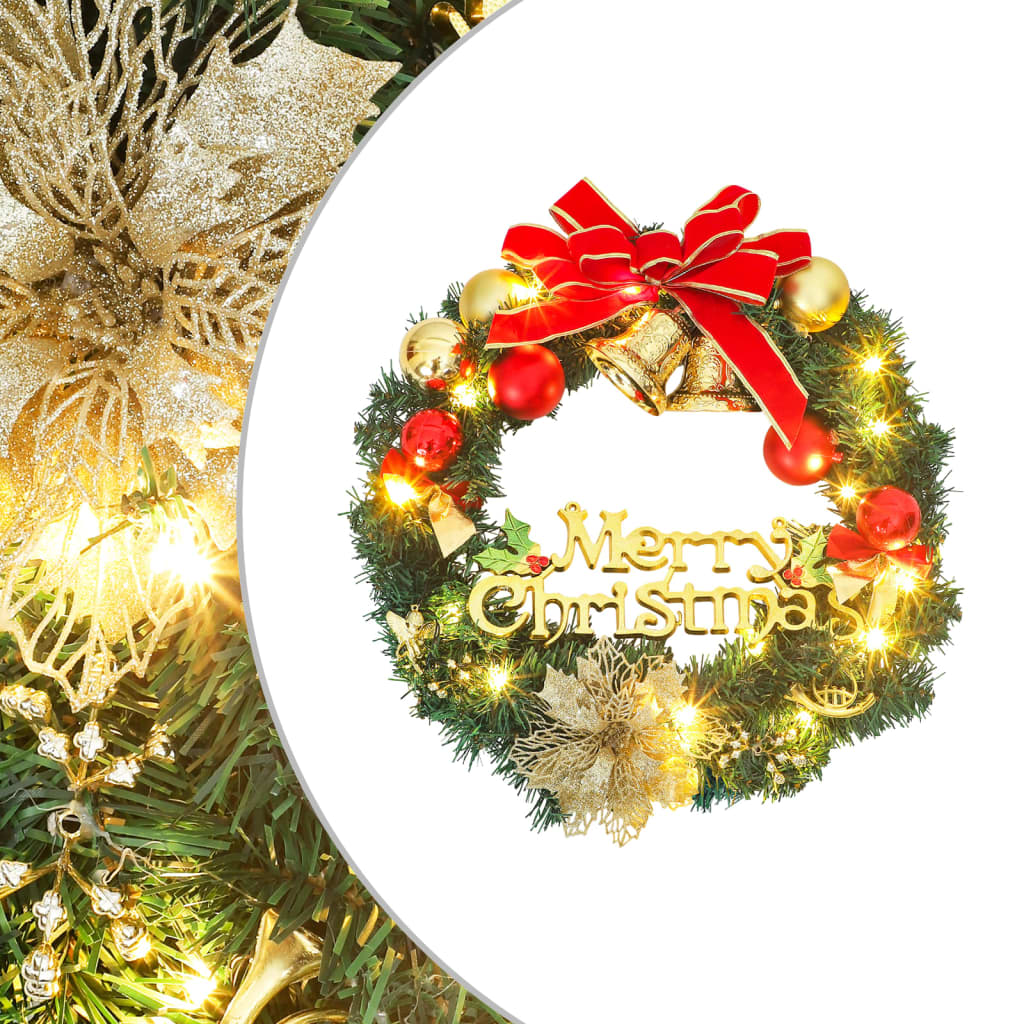 VidaXL Kerstkrans met 20 LED's 45 cm groen