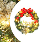 VidaXL Kerstkrans met 20 LED's 45 cm groen