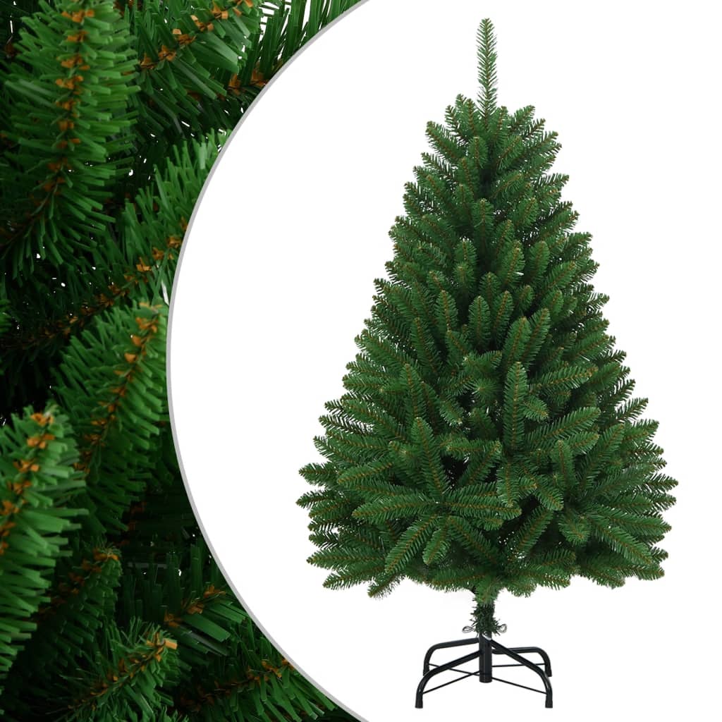 Vidaxl kunstkerstboom met scharnieren met standaard 120 cm groen