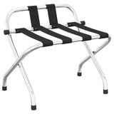 Vidaxl bagagerek met rugleuning zilver 56x39x52cm
