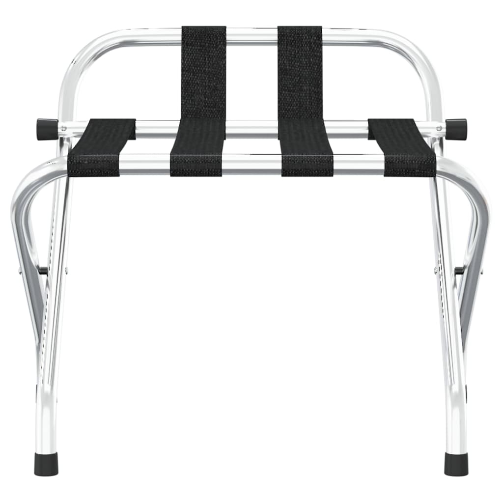 Vidaxl bagagerek met rugleuning zilver 56x39x52cm