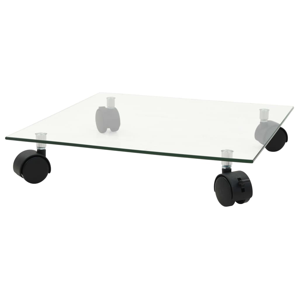 VidaXL Plantenrollers 4 st vierkant 35x35 cm gehard glas