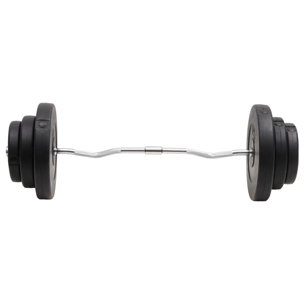 VidaXL Halster gebogen met gewichten 60 kg