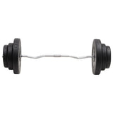 VidaXL Halster gebogen met gewichten 60 kg