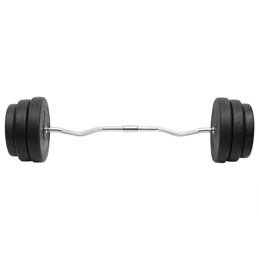 VidaXL Halster gebogen met gewichten 90 kg