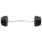 VidaXL Halster gebogen met gewichten 90 kg