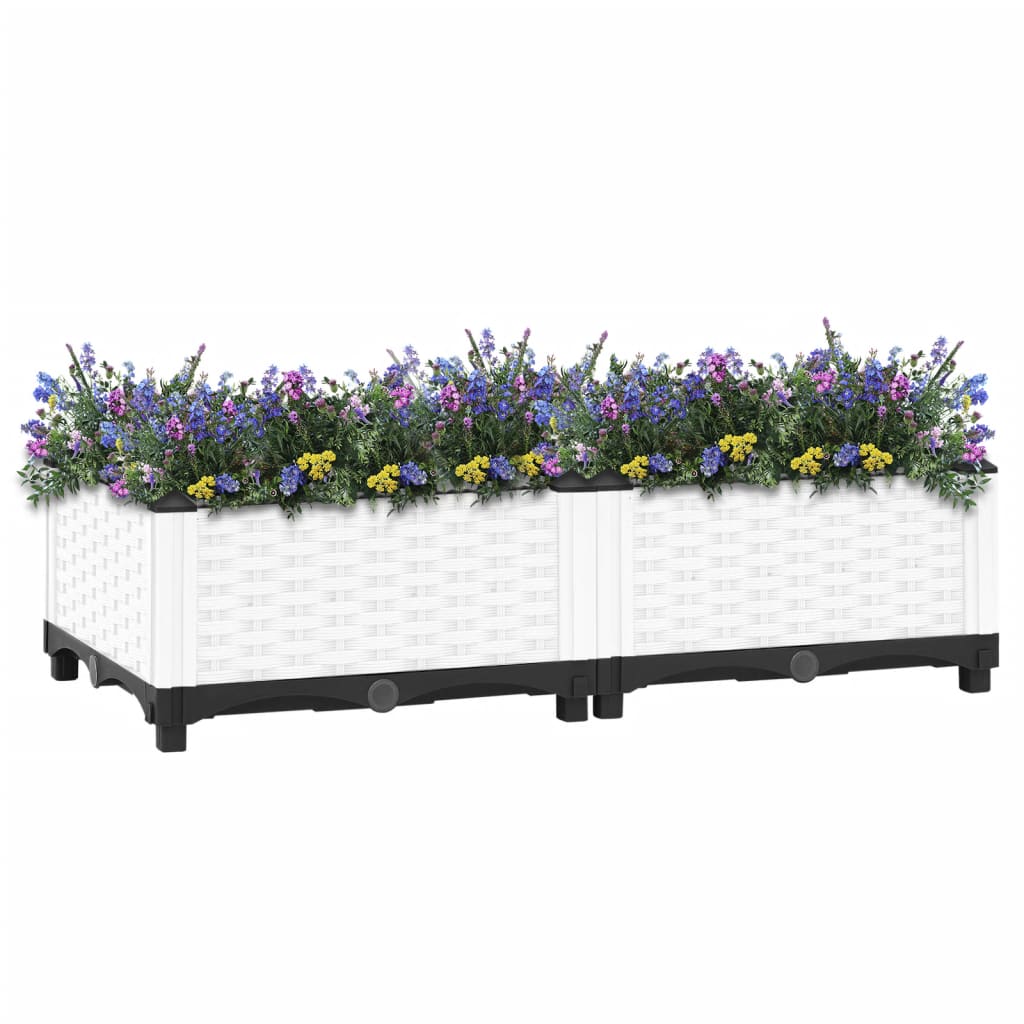 Vidaxl plantenbak verhoogd 80x40x23 cm polypropeen