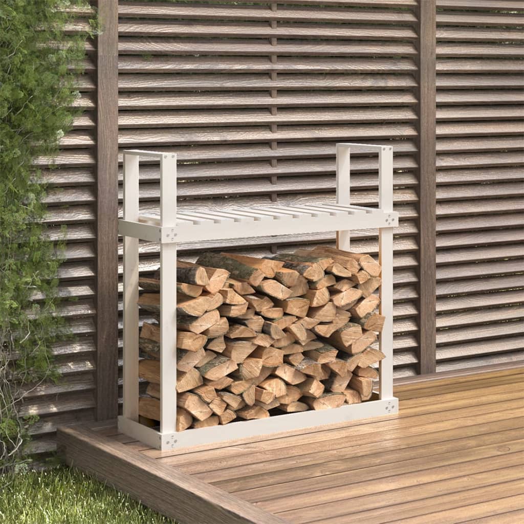 Vidaxl haardhoutrek 110x35x108,5 cm massief groenhout wit