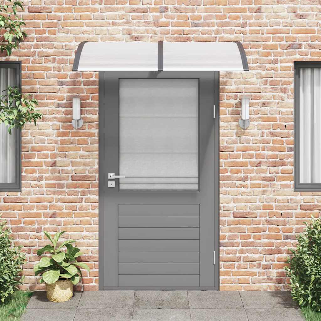 Vidaxl deurluifel 150x75 cm polycarbonaat zwart en transparant
