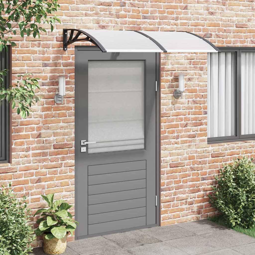 Vidaxl deurluifel 150x75 cm polycarbonaat zwart en transparant