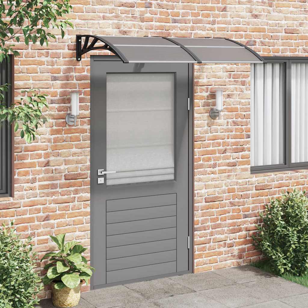 Vidaxl deurluifel 150x75 cm polycarbonaat zwart
