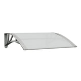 Vidaxl deurluifel grijs en transparant 80x75 cm polycarbonaat