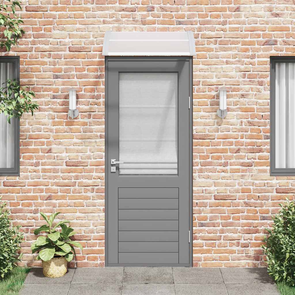 Vidaxl deurluifel grijs en transparant 80x75 cm polycarbonaat